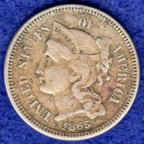 1865-3cent-Piece-With-Obvervse-Letters-Repunched